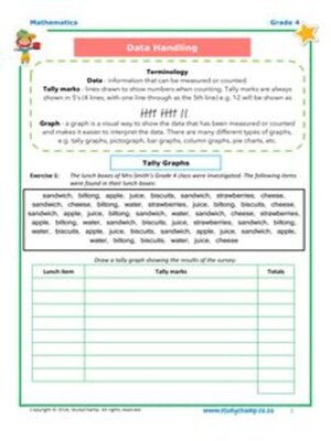 cover image of Grade 4 Maths Workbook: Data Handling